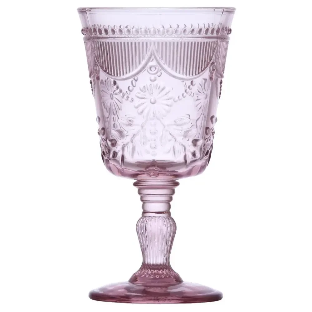 NEW Fortessa Debutante Pink Goblet Drinking Glass Set of 5